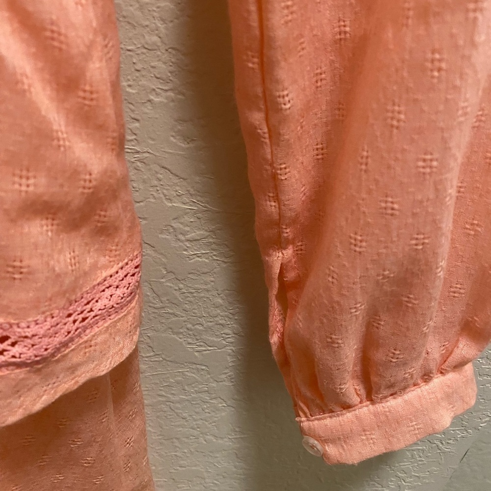 Aqua Bloomingdale's Pink Tiered Ruffled Long Sleeve Mini Dress Size XS - Picture 7 of 9